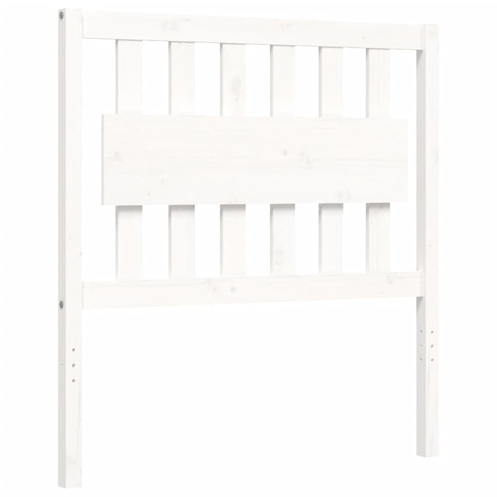 Cadre de lit sans matelas blanc 90x200 cm bois de pin massif