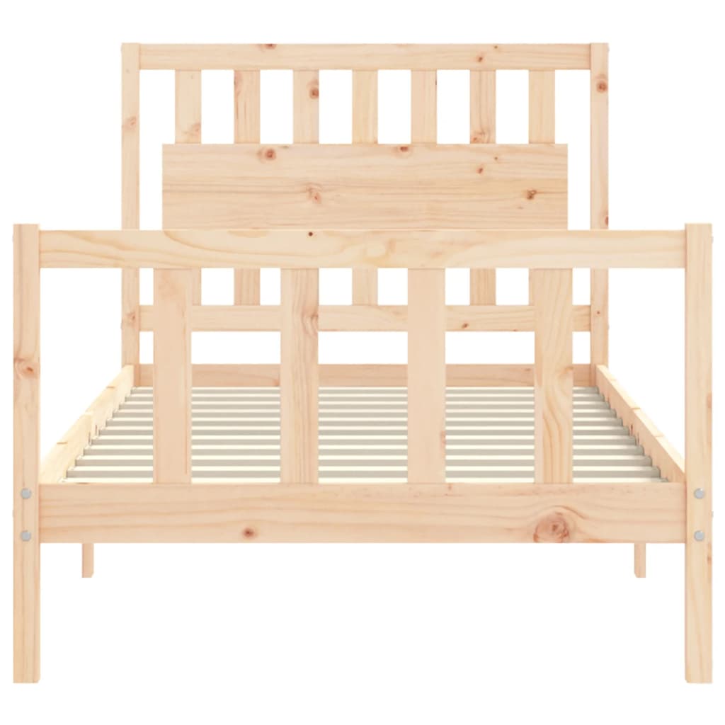 Cadre de lit sans matelas 100x200 cm bois massif de pin