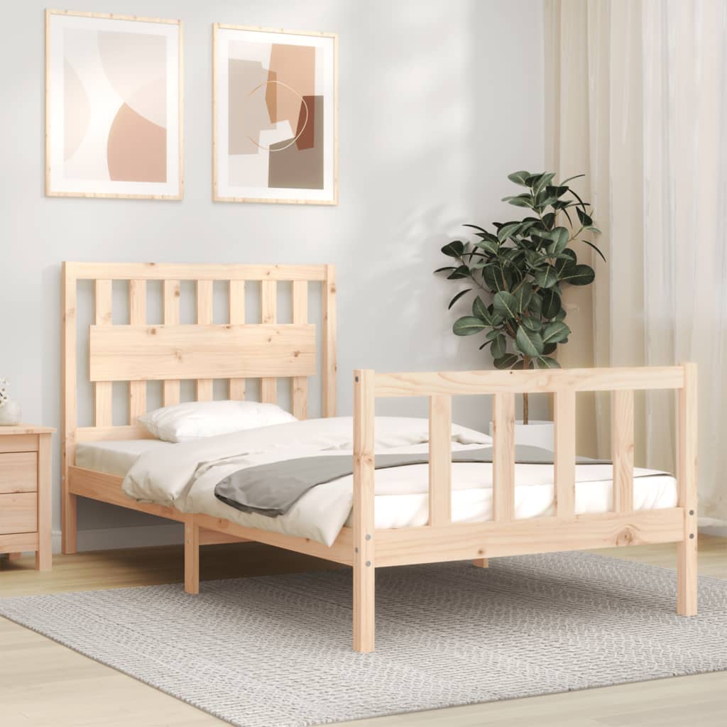 Cadre de lit sans matelas 100x200 cm bois massif de pin