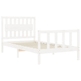 Cadre de lit sans matelas blanc 100x200 cm bois de pin massif