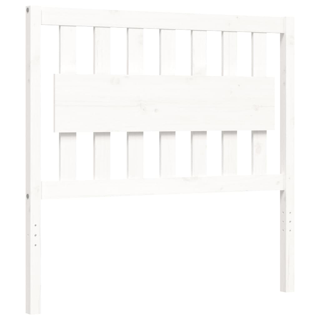 Cadre de lit sans matelas blanc 100x200 cm bois de pin massif