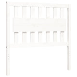 Cadre de lit sans matelas blanc 100x200 cm bois de pin massif