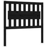 Cadre de lit sans matelas noir 100x200 cm bois massif de pin