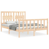 Bed frame without mattress 140x200 cm solid pine wood