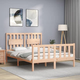 Bed frame without mattress 140x200 cm solid pine wood