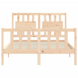 Bed frame without mattress 140x200 cm solid pine wood