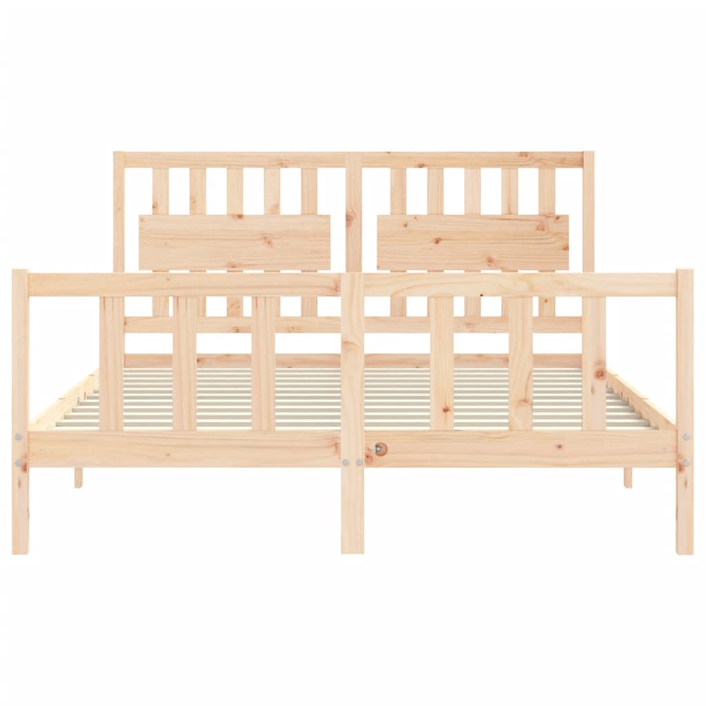 Cadre de lit sans matelas 160x200 cm bois massif de pin