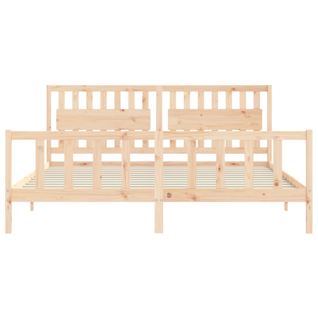 Cadre de lit sans matelas 200x200 cm bois massif de pin