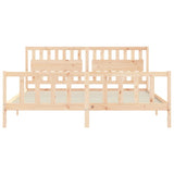 Cadre de lit sans matelas 200x200 cm bois massif de pin