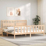 Cadre de lit sans matelas 200x200 cm bois massif de pin