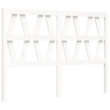 Cadre de lit sans matelas blanc bois de pin massif