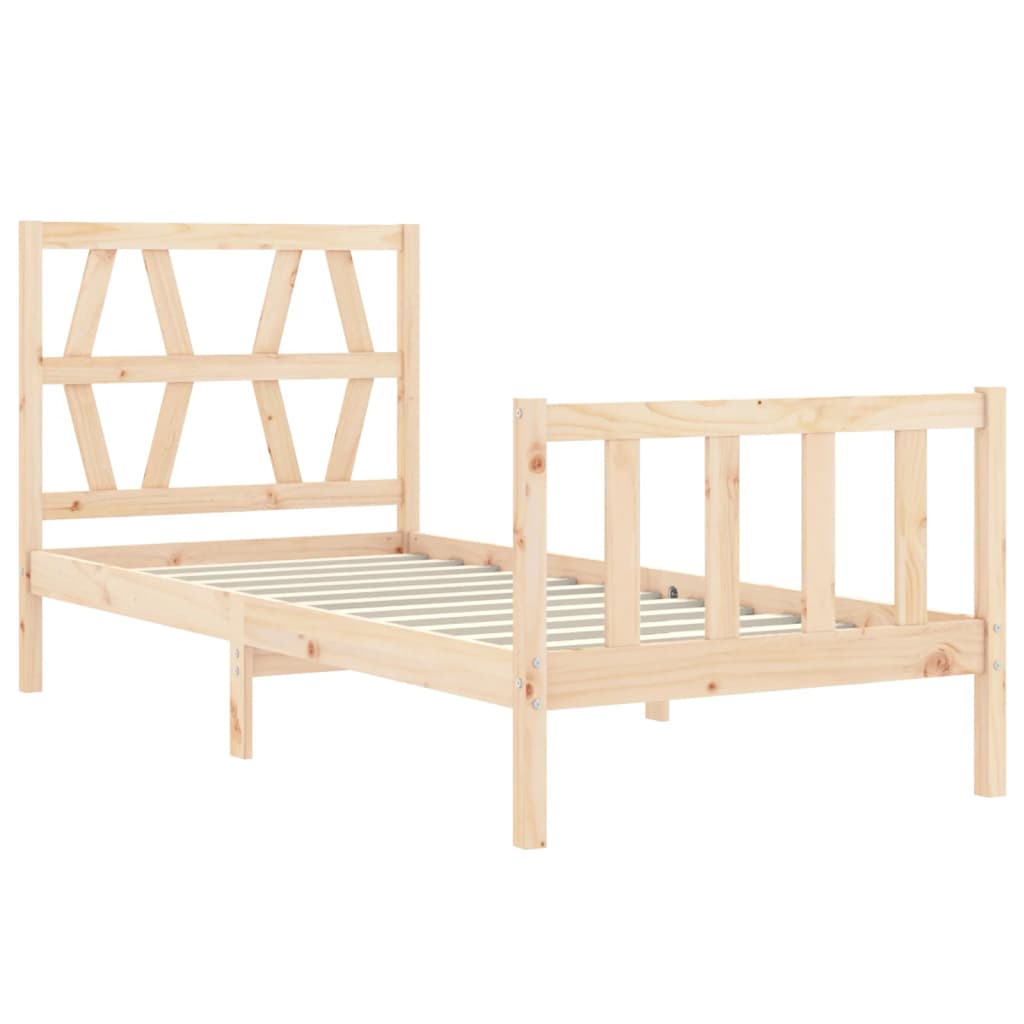 Cadre de lit sans matelas 90x200 cm bois de pin massif