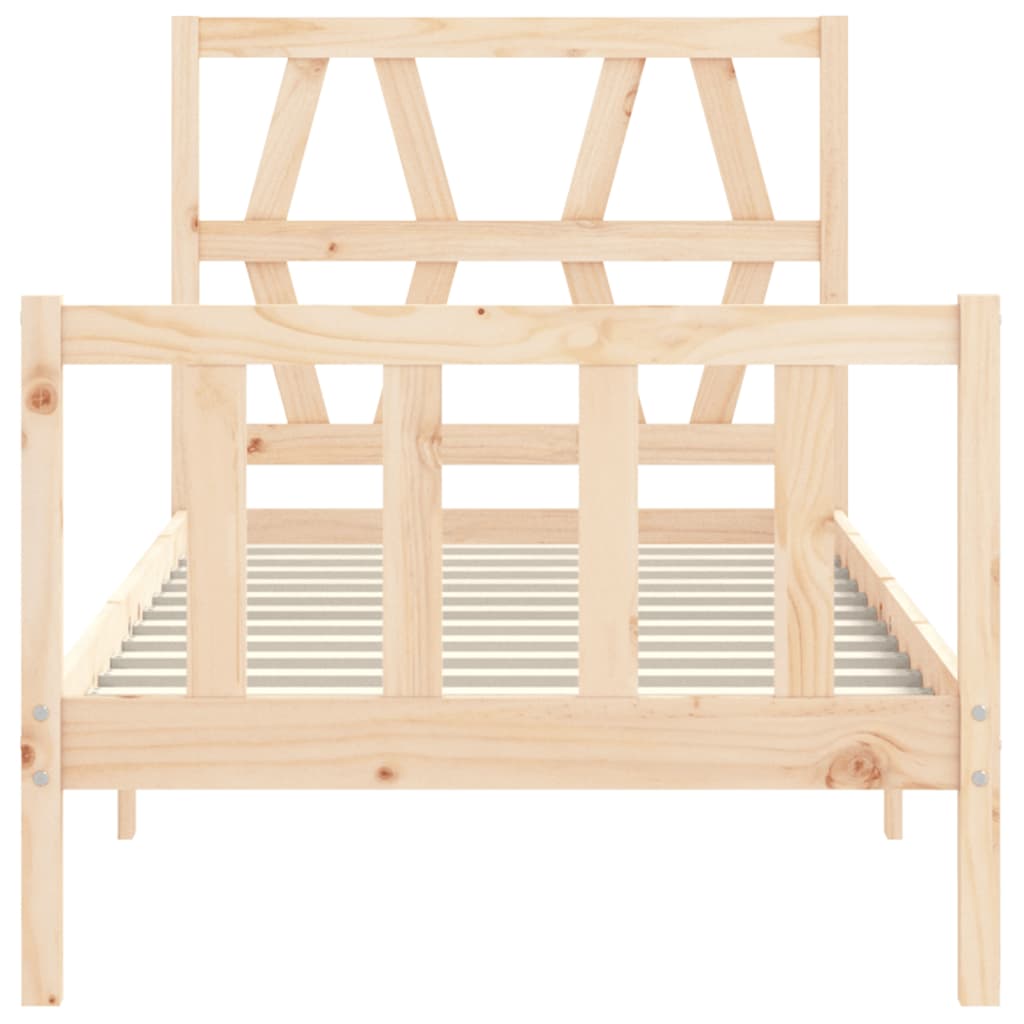 Cadre de lit sans matelas 90x200 cm bois de pin massif