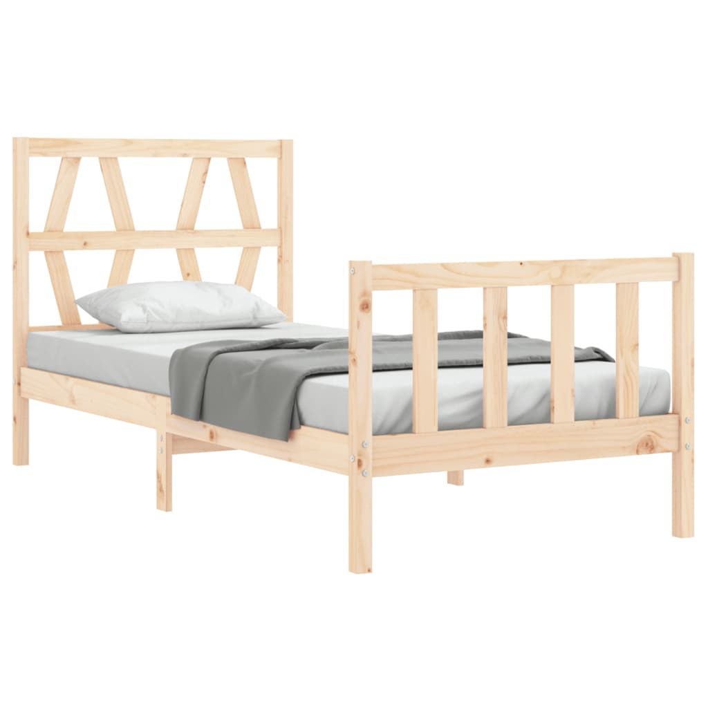 Cadre de lit sans matelas 100x200 cm bois massif de pin