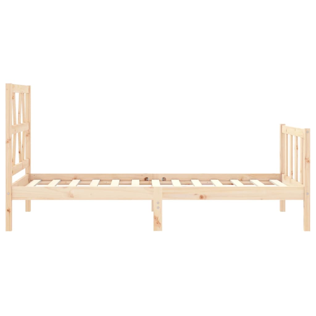 Cadre de lit sans matelas 100x200 cm bois massif de pin