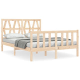 Cadre de lit sans matelas 120x200 cm bois de pin massif