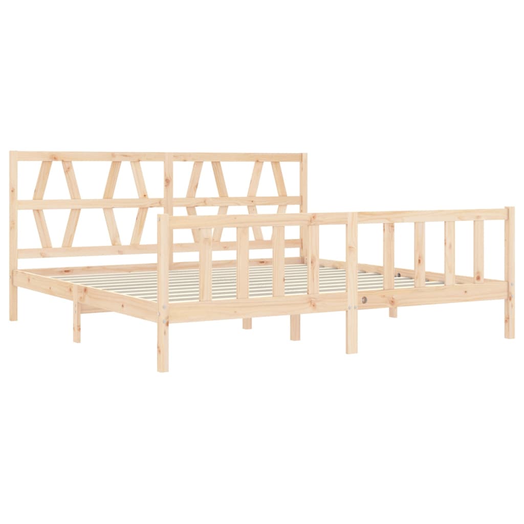 Cadre de lit sans matelas 200x200 cm bois massif de pin