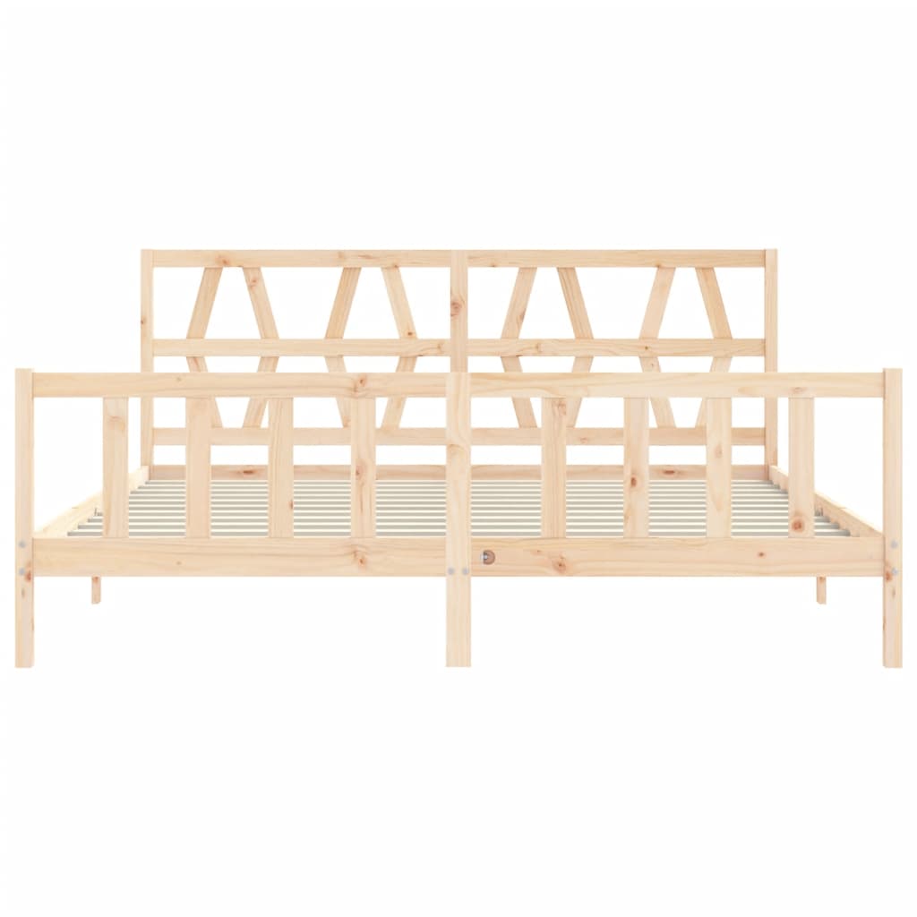 Cadre de lit sans matelas 200x200 cm bois massif de pin