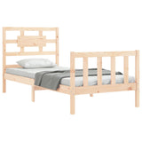 Bed frame without mattress solid pine wood