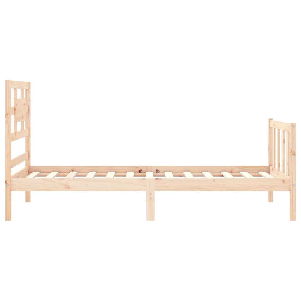 Bed frame without mattress solid pine wood