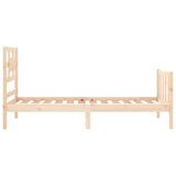 Bed frame without mattress solid pine wood