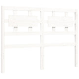 Cadre de lit sans matelas blanc bois de pin massif