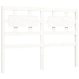 Cadre de lit sans matelas blanc bois de pin massif