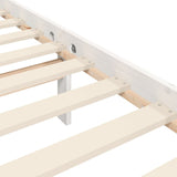 Cadre de lit sans matelas blanc bois de pin massif