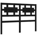 Cadre de lit sans matelas noir 140x190 cm bois de pin massif