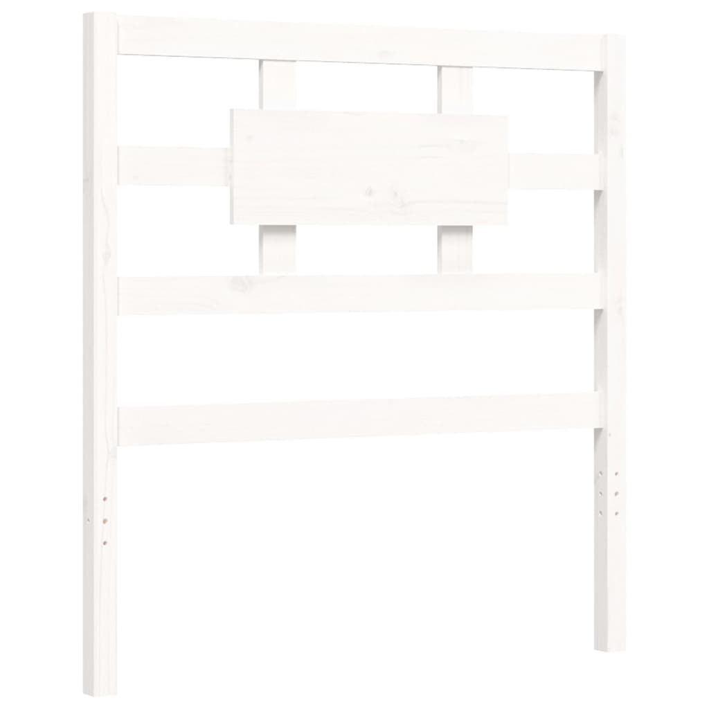 Cadre de lit sans matelas blanc 100x200 cm bois de pin massif