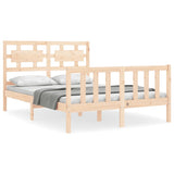 Bed frame without mattress 120x200 cm solid pine wood