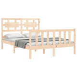 Bed frame without mattress 120x200 cm solid pine wood