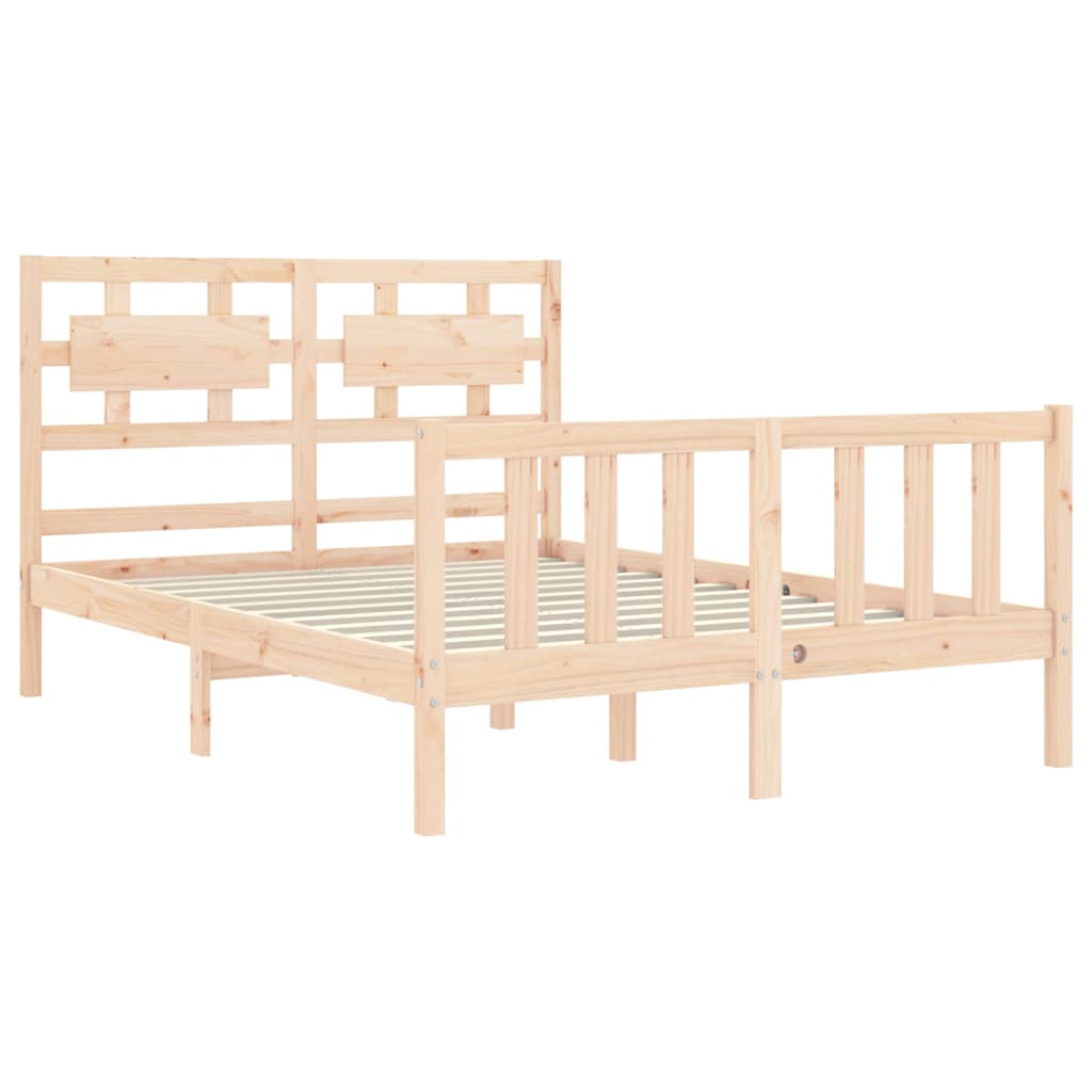 Bed frame without mattress 120x200 cm solid pine wood