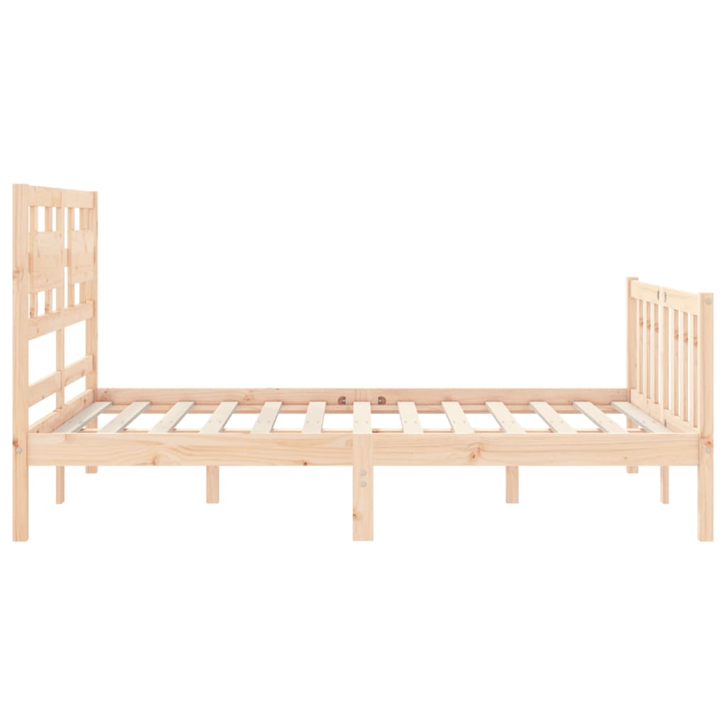 Bed frame without mattress 120x200 cm solid pine wood