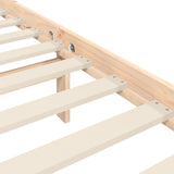 Bed frame without mattress 120x200 cm solid pine wood