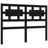 Cadre de lit sans matelas noir 120x200 cm bois de pin massif