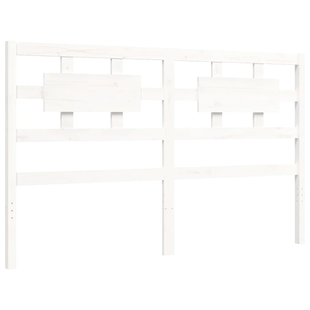 Cadre de lit sans matelas blanc 160x200 cm bois de pin massif