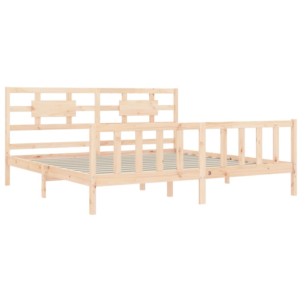 Cadre de lit sans matelas bois massif de pin