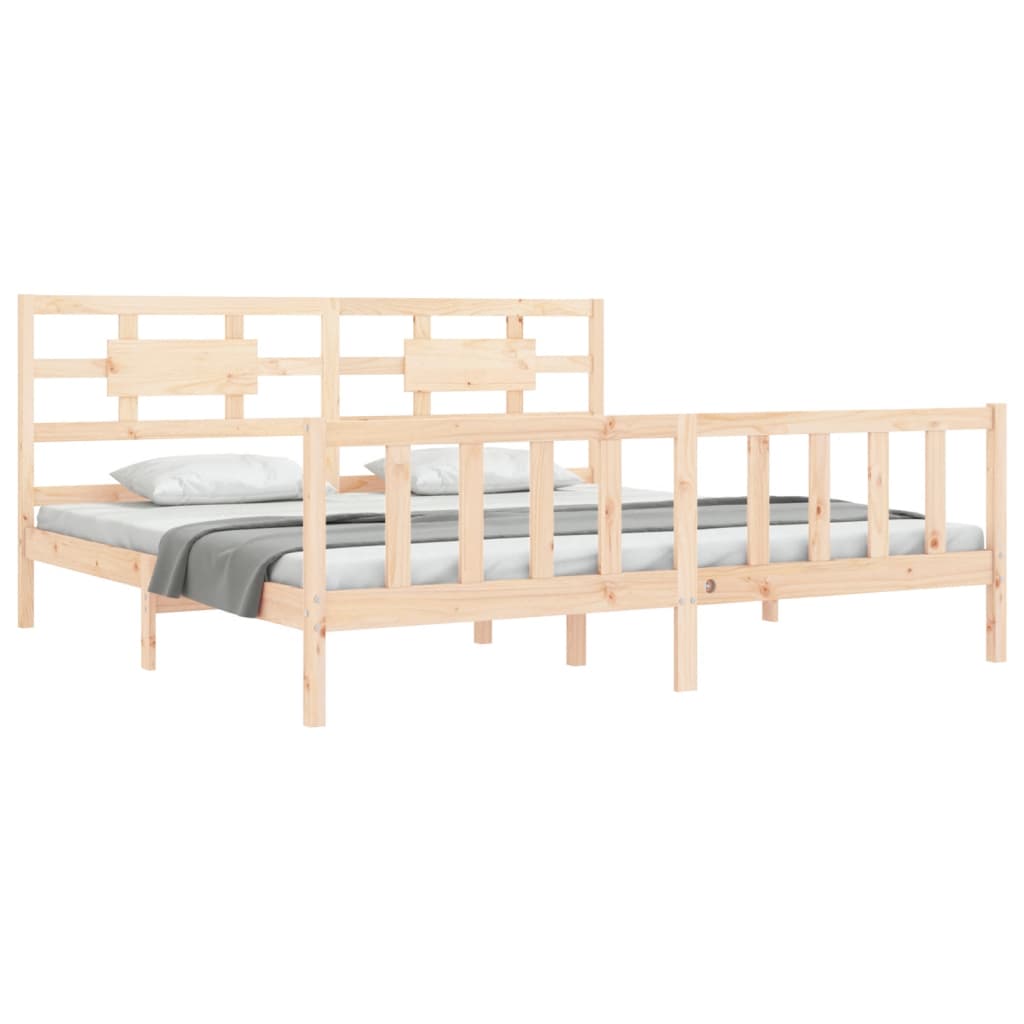 Cadre de lit sans matelas 200x200 cm bois massif de pin