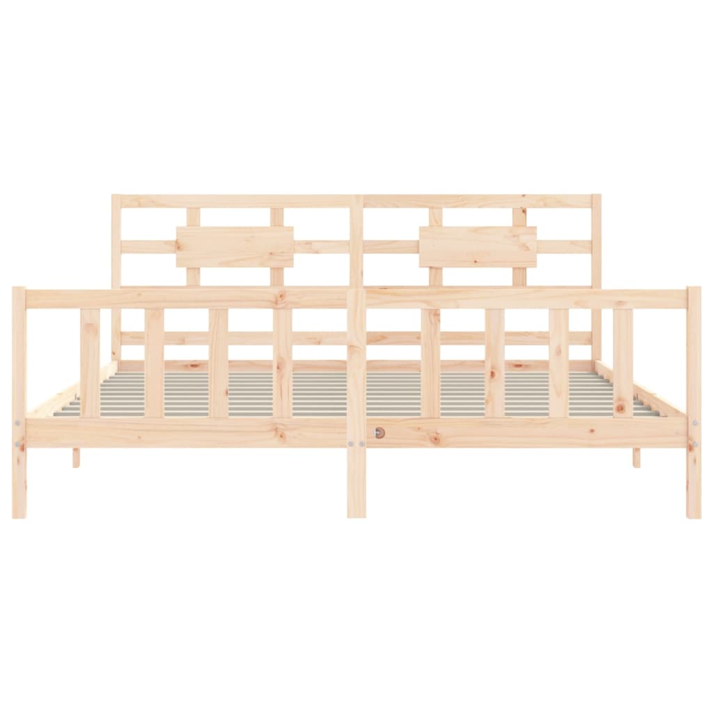 Cadre de lit sans matelas 200x200 cm bois massif de pin