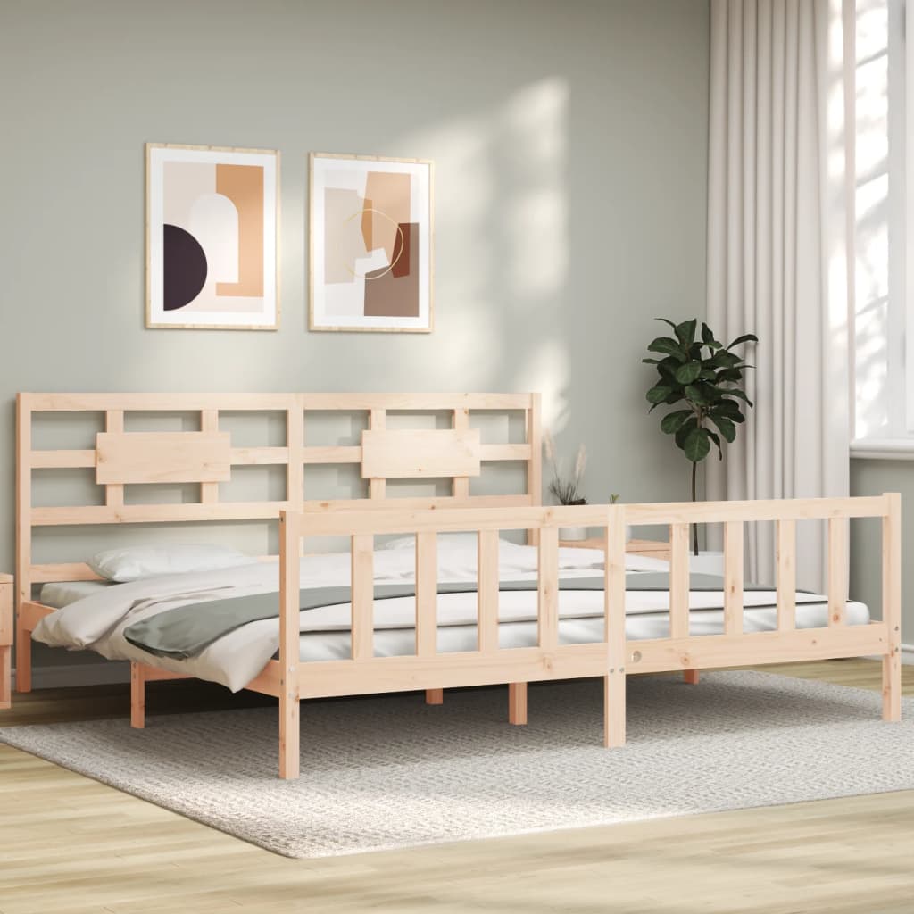 Cadre de lit sans matelas 200x200 cm bois massif de pin