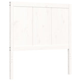 Bed frame without mattress white solid pine wood