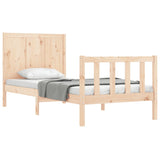 Bed frame without mattress 100x200 cm solid pine wood