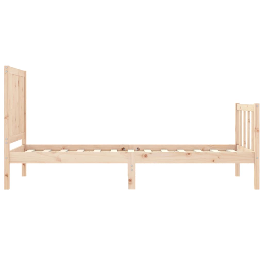 Bed frame without mattress 100x200 cm solid pine wood