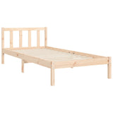 Bed frame without mattress 100x200 cm solid pine wood