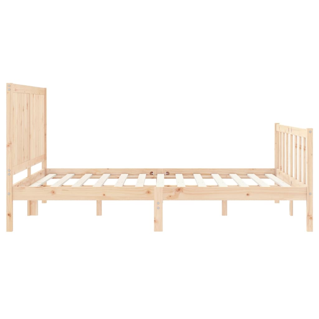 Bed frame without mattress 160x200 cm solid pine wood