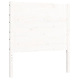 Cadre de lit sans matelas blanc bois de pin massif