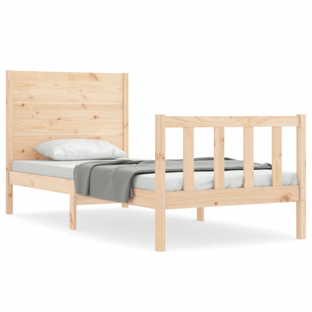 Cadre de lit sans matelas 100x200 cm bois massif de pin