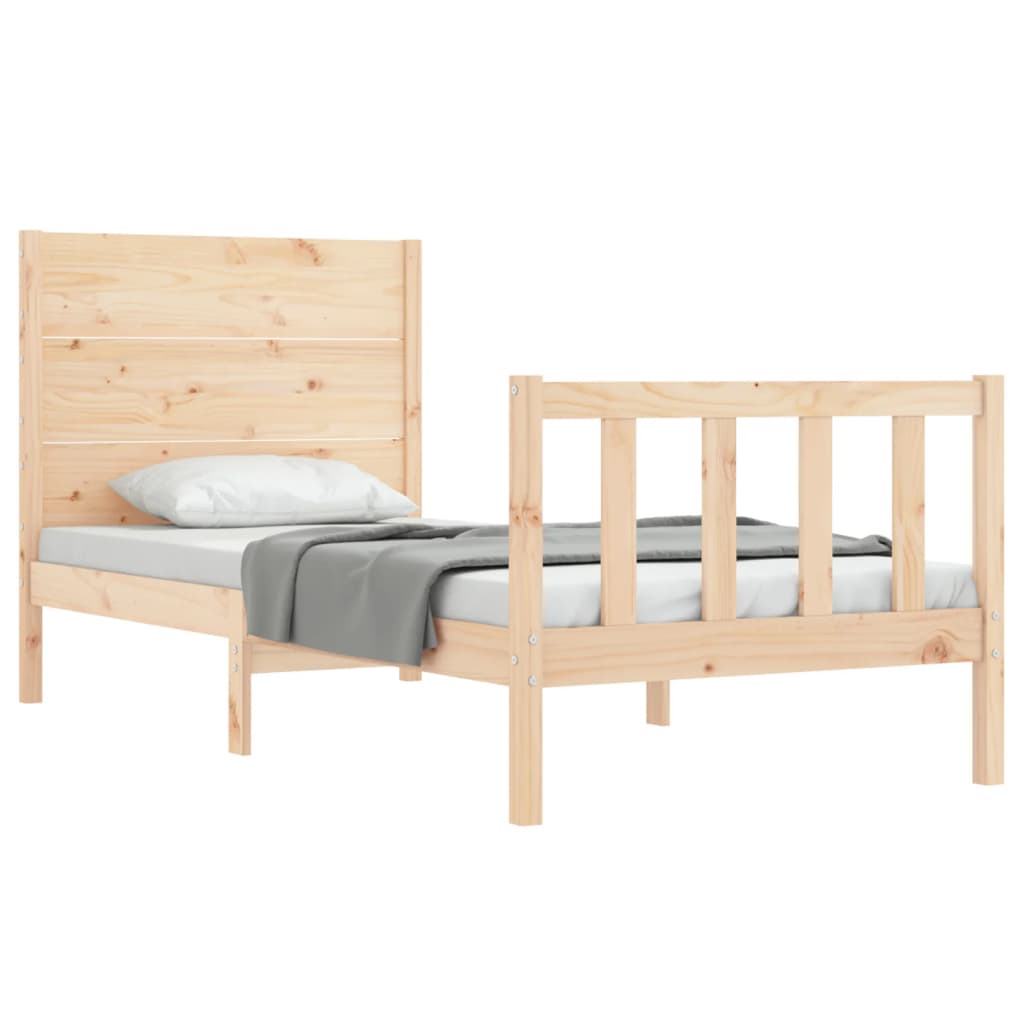 Cadre de lit sans matelas 100x200 cm bois massif de pin