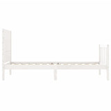 Cadre de lit sans matelas blanc 100x200 cm bois de pin massif